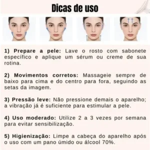 Massageador Facial e Pescoço com LED, Vibração e Fototerapia para Rejuvenescer - Imagem 4