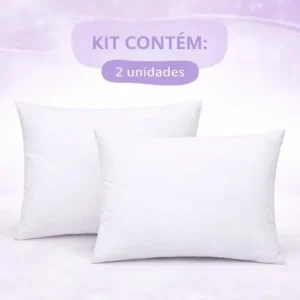 Kit 02 Travesseiro Antialérgico Pluma De Ganso 70cm X 50cm Cor Branco - Imagem 7