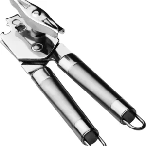 Abridor De Lata Automático Manual Profissional Aço Inox Emborrachado Abre Latas Fácil Sem Esforço Corte Lateral Seguro Sem Rebarbas Abridor De Lata Cozinha Casa Restaurante Bar Uso Diário Premium - Imagem 3