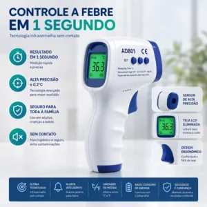 Kit Nebulizador Portátil+ Termômetro Digital+ Saturimeto O2 - Imagem 4