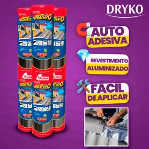 Manta Asfáltica 90cm Auto Adesiva Aluminizada Fita Vedatudo Multiuso Telhado - Dryko X Lupan - Imagem 2