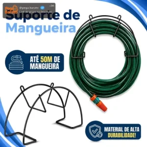 Suporte De Parede Para Mangueira De Jardim Enrolador Em Aço - Imagem 1