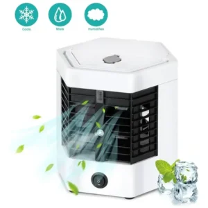 Mini Ar Condicionado De Mesa Climatizador Portátil Usb Branco - Imagem 2