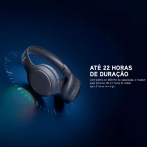 Fone De Ouvido Headphone Dapon H02D Bluetooth 5.1 Over-ear 22h Preto - Imagem 8