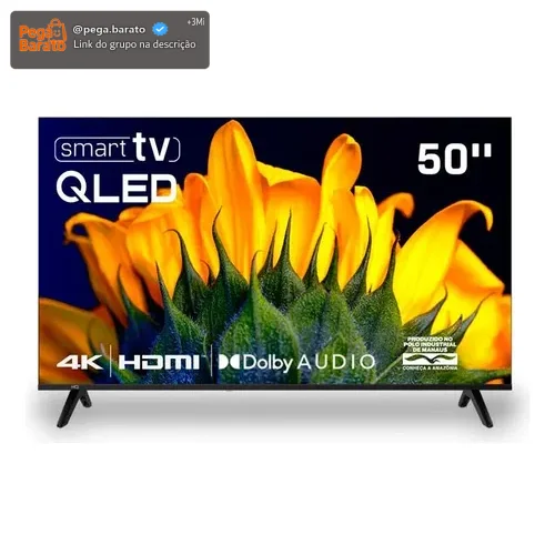 Smart Tv Hq Qled 50 Polegadas 4k Wi-fi Bluetooth Hq-qled50sm