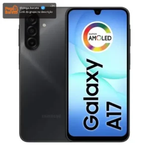 Smartphone Samsung Galaxy A17 4g Tela 6.7 128gb+4gb Ram Amoled NFC FABRICAÇÃO NACIONAL C/ ANATEL Cor Preto - Imagem 1