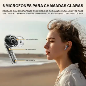 Fone De Ouvido Qcy HT08 Melobuds Pro Anc Conexão Cor Preto - Imagem 7
