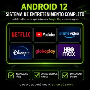 Projetor Portátil Cinema Smart Android 12 Premium WiFi 5G Bluetooth 2GB RAM 16GB Suporta Full HD e 4K Giro 180° Hypefull Série HY300 Homologado Anatel Bivolt - Imagem 2
