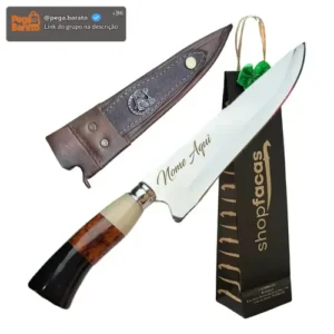Faca Artesanal Churrasco Personalizada Com Nome E Logo 9p - Imagem 1