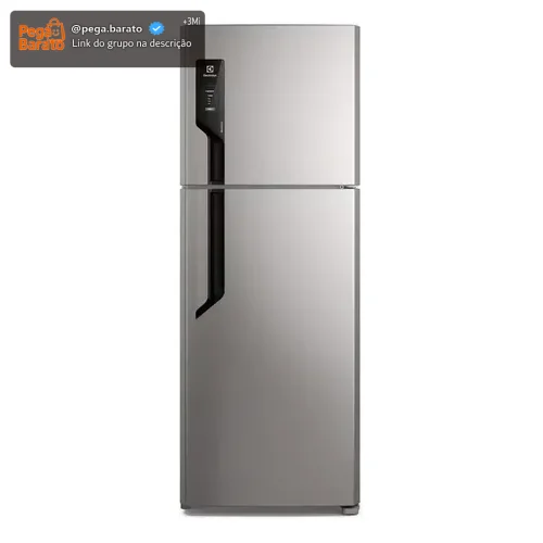 Geladeira Electrolux Frost Free com AutoSense 480L Efficient Duplex Inox Look TF71 Cor Prata