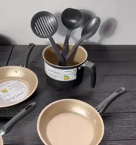 Jogo De Panelas 13 Peças Aluminio Teflon Antiaderente Com Tampas De Vidro Imperial - Imagem 9