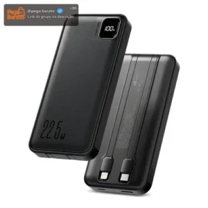 Power Bank 10000 mah Turbo 22.5w Carregador Portátil Display Digital Usb C Universal iPhone Samsung Xiaomi Motorola Audiophile - Imagem 1
