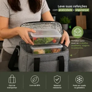 Kit 10 Pote 800 Ml Marmita Transparente Bpa Free Microondas - Imagem 7