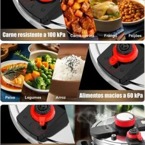 Panela de Pressão Profissional SHANYIN de Alumínio 6 L com Fechamento Externo para Indução e Gás - Imagem 8
