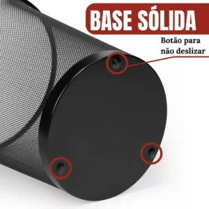 Kit Organizador De Escritório Preto Porta Treco Caneta Lixo - Imagem 9