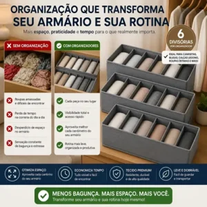 Kit 4 Cesto Organizador Dobrável Multiuso Caixa Organizadora - Imagem 6