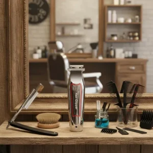 Maquina Cortar Cabelo Aparar Barba Kemei Km-032 Acabamento - Imagem 13