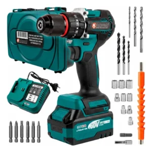 Furadeira Parafusadeira Impacto 60v A Baterias E Maleta - Imagem 1