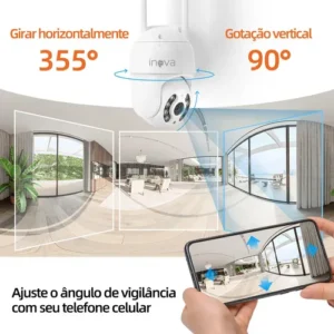 Câmera Segurança Externa Ip Wi-fi Inteligente Com Alarme, 360° Full Hd Ptz Visão Noturna Colorida Rastreamento Humanóide Áudio Bidirecional Ip66 À Prova D'água E À Prova De Poeira Yoosee/ICSEE - Imagem 3