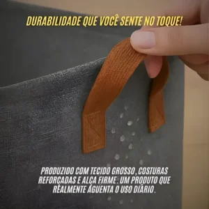 Kit 4 Cesto Organizador Dobrável Multiuso Caixa Organizadora - Imagem 9