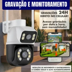 Camera De Seguranca A28b Wi-fi Dupla 3mp Icsee Cor Branco - Imagem 4