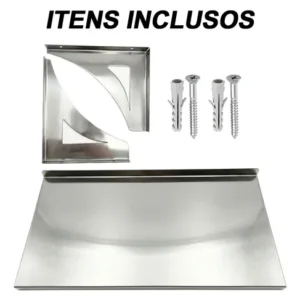 Prateleira Inox 90x26cm Aço Inoxidável Industrial Reforçada - Imagem 12