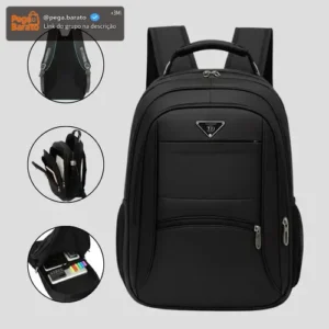 Mochila Notebook Impermeável Alça Reforçada Bolsa Grande Viagem Trabalho - Imagem 1