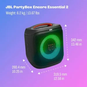 Alto-falante Jbl Partybox Encore Essential 2 100w, bateria 15hs, preto - Imagem 9