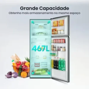 Geladeira Hisense Duplex Inox 467L Inverter Frost Free RT3N461 110V - Imagem 8