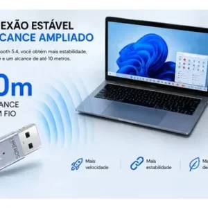 Adaptador Bluetooth 5.4 Usb Para Pc Notebook Fone Caixa Som - Imagem 4
