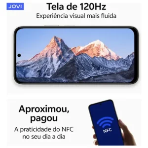 Smartphone Jovi Y31 256gb 8+8gb Ram Câmera 50mp Bateria 7200mah - Branco Lírio - Imagem 8