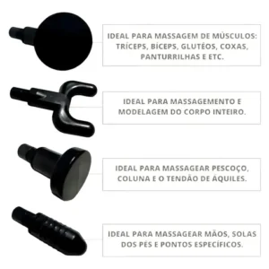 Massageador Muscular Profissional Elétrico Portátil Pistola Aparelho Fisioterapia Redfin vlx - Imagem 4