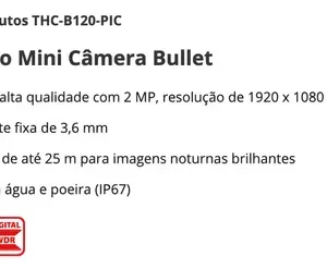Câmera Bullet 1080p 25m 2.8mm Thc-b120-pic Hilook Hikvision Branco - Imagem 4