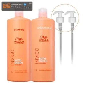 Kit Wella Invigo Nutri Enrich Shampoo Condicionador E Válvulas - Imagem 1