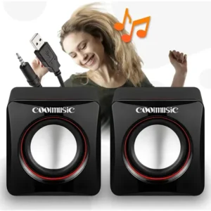 Caixa Caixinha De Som Potente Pc Notebook Subwoofer Para Computador 6w Usb P2 Alto Falante De Mesa Coolmusic - Imagem 5