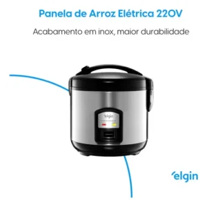 Panela De Arroz Elétrica Elgin 400w 5 Xícaras Cor Preto - Imagem 5