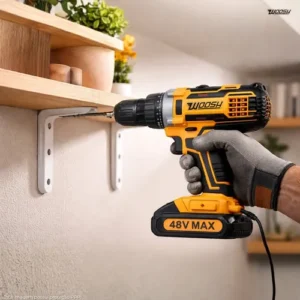 Parafusadeira Furadeira Impacto Sem Fio 2 Baterias Recarregável 48v Bivolt Velocidade Ajustavel Com Travas Mandril Resistente - Imagem 8
