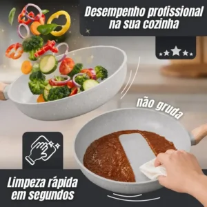 Jogo De Panelas Antiaderentes 10 Peças Indução E Utensílios Cinza - Imagem 7