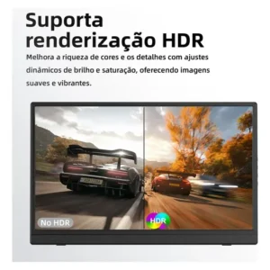 Monitor Gamer Bettdow Full Hd Ips 15.6 Polegadas Com Suporte - Imagem 3