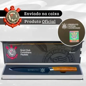 Faca De Churrasco Cozinha Corte Carne Times Futebol Oficial - Imagem 5