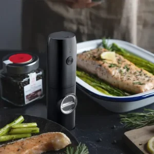 Moedor De Pimenta E Sal Elétrico Usb-c Com Led E Ajuste Fino - Imagem 11