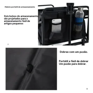 Carrinho Multiuso 150kg Dobrável Portátil Feira Reforçado - Imagem 8