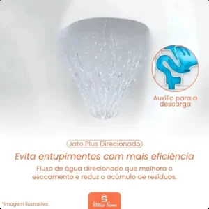Vaso Sanitário Monobloco Caixa Acoplada Barcelona Cor Branco - Imagem 6