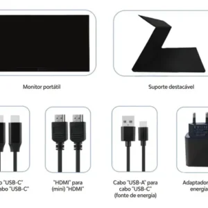 Monitor Portátil 15,6" Tomate MTM-1506 Full HD IPS Ultra Slim USB-C/HDMI. - Imagem 3