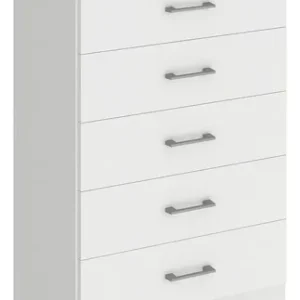 Cômoda Para Quarto Com 5 Gavetas Aruba Branco Ga - Imagem 2