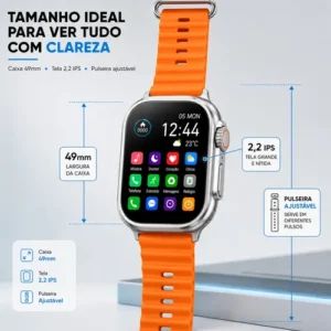 Relógio Smartwatch Wisme Ws10-2 Com Kit 7 Pulseiras - Imagem 6