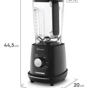 Liquidificador Electrolux 1300W de Potência com 3.2 Litros de Capacidade 12 Velocidades 6 Lâmina TriForce e Pés Antiderrapantes EBL1300 Preto - Imagem 3