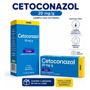 Kit 2 Shampo Cetoconazol Caspa Dermatite Seborreica 100ml - Imagem 4