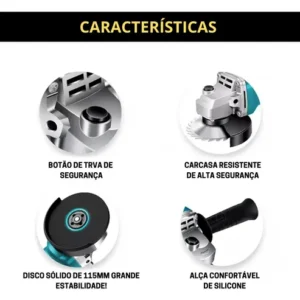 Esmerilhadeira Lixadeira Angular 880w 115mm 11000rpm - Imagem 4
