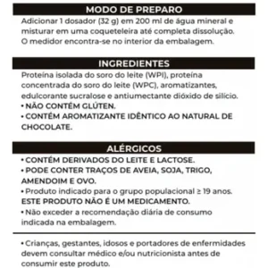 Whey Protein Chocolate 100% Gourmet Concentrado 900g - Imagem 4